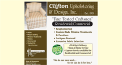 Desktop Screenshot of cliftonupholstering.com